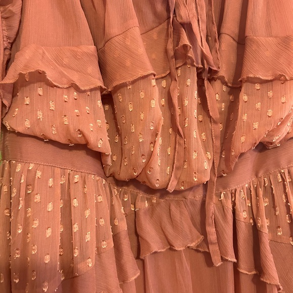 ASOS Ruffled Maxi Dress in Rust - Picture 3 of 7